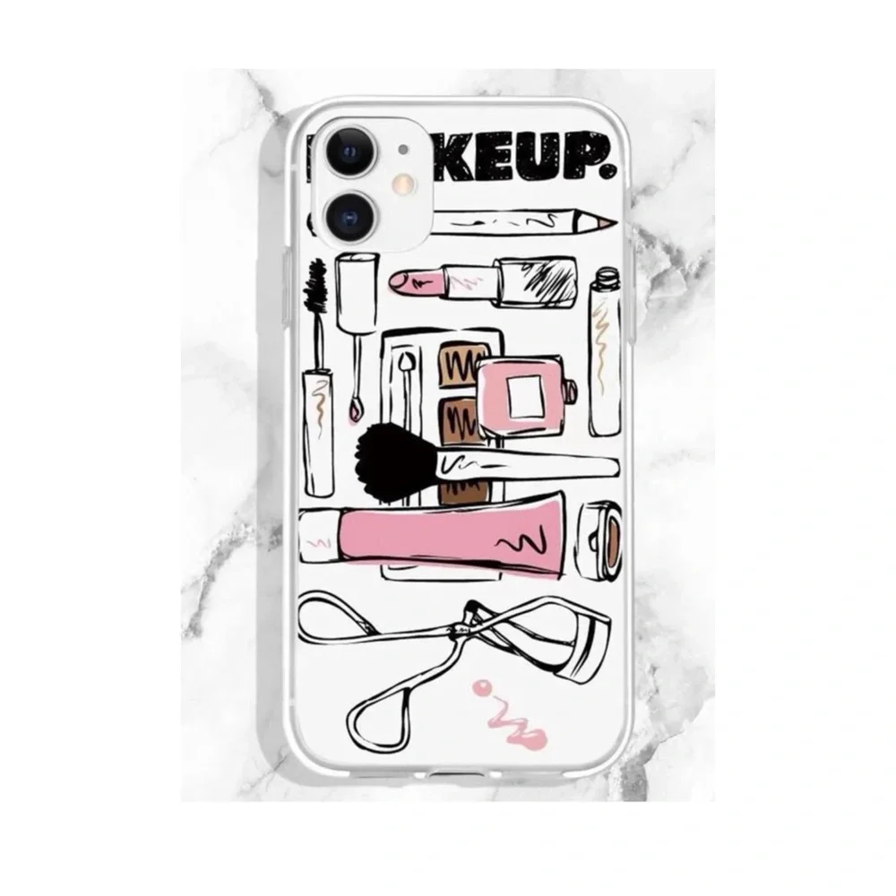 Cosmetic Pattern Clear IPHONE CASE  *BUNDLE FOR BETTER PRICE* 🛍 - Picture 2 of 3